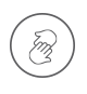 Icon of two hands holding denoting care.